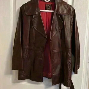 Vintage Brown  Leather jacket made in Vancouver